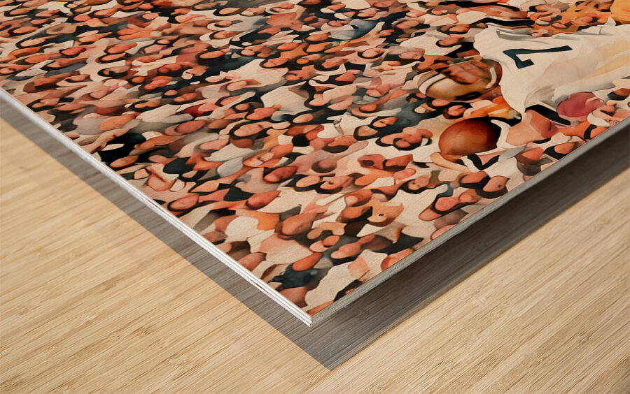 1971 Colorado vs. Oklahoma Football Art Wood print