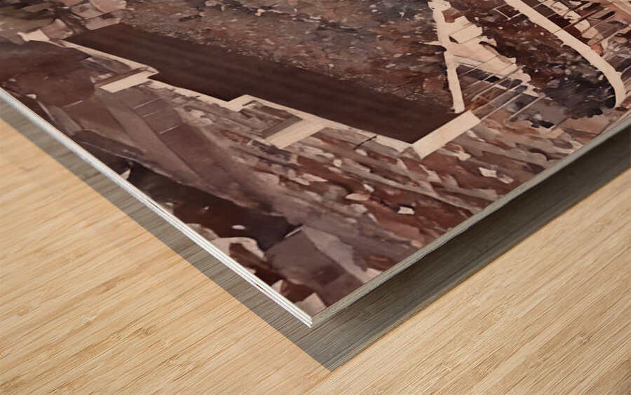 1980s byu football stadium art  Wood print