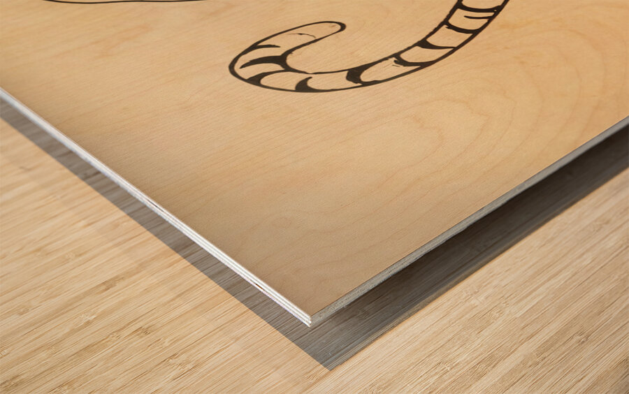 1960s Tiger Art Wood print