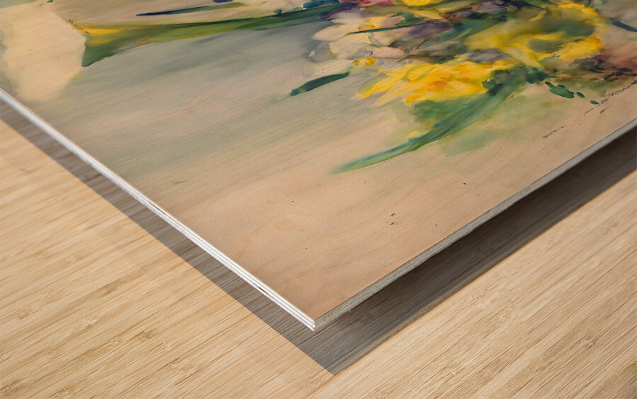 1880 Flowers  Wood print