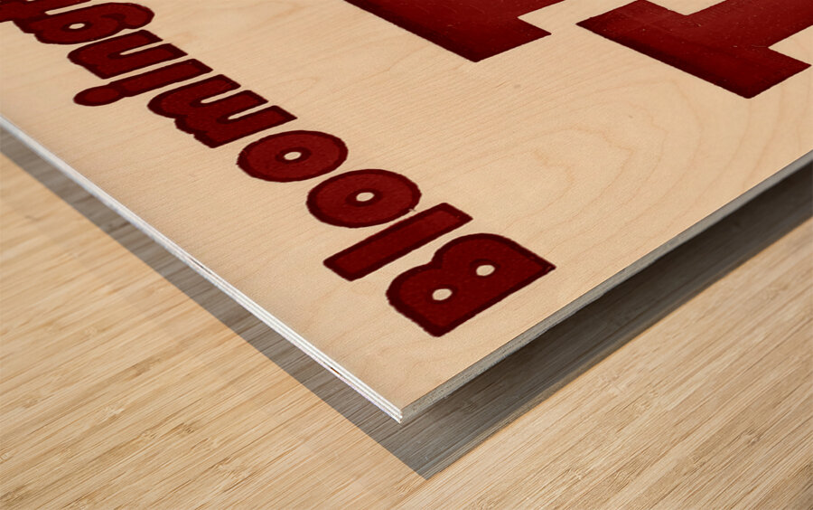 Bloomington IU  Wood print