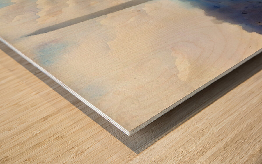 1970s Washington Monument Art Remix Wood print