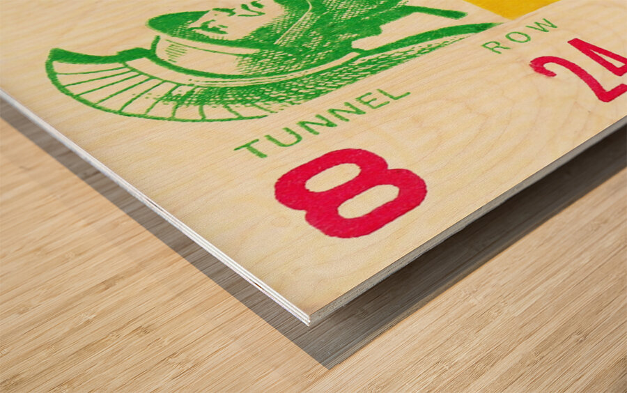 1966 USC vs. Notre Dame Football Ticket Art Wood print