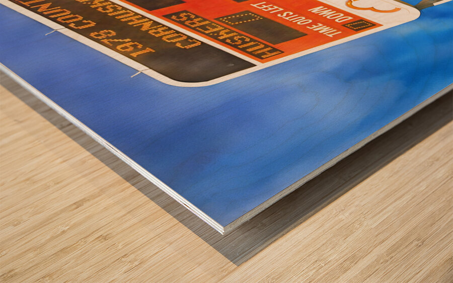 1977-78 Nebraska Cornhuskers Scoreboard Art Wood print