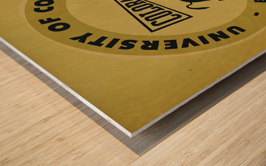 1963 Colorado Buffalo Club Art  Wood print