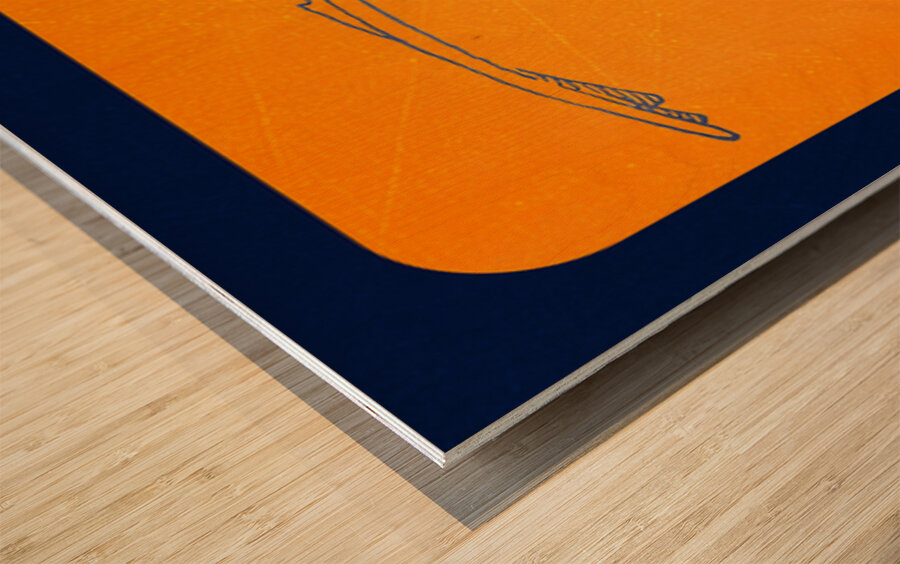 1950s auburn art Wood print