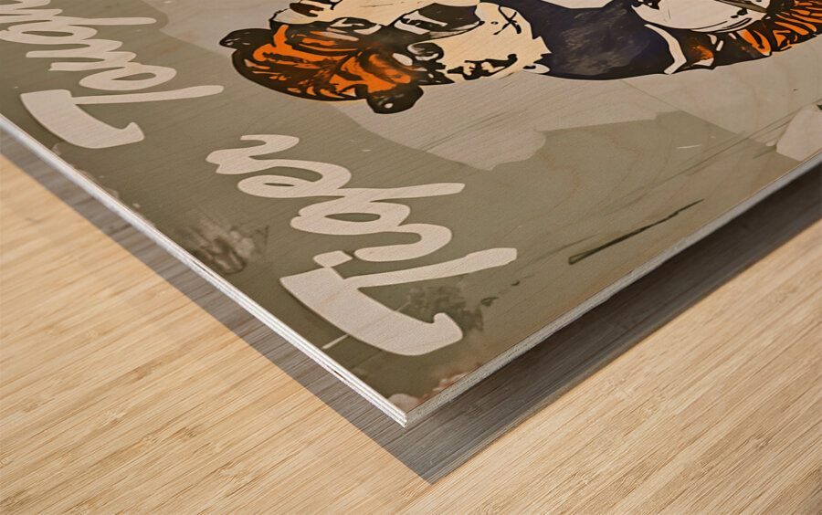 1984 Tiger Tough Wood print