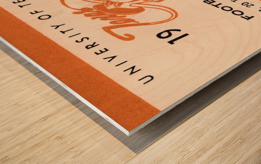 1963 Texas Longhorns Football Schedule Wall Art Wood print