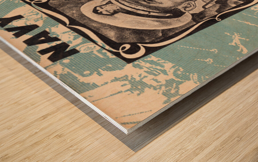 1944 Navy Midshipmen at Penn Quakers Wood print