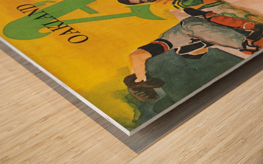 1973 Oakland As Art  Wood print