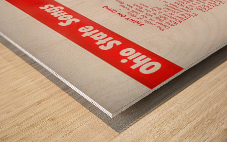 1950s Ohio State Songs Art Wood print