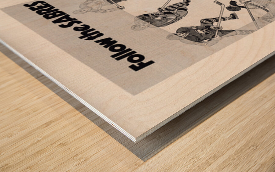 1971 Buffalo Sabres WKBW TV 7 Ad Wood print