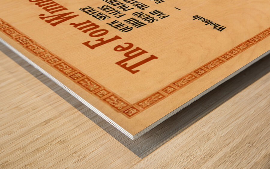 Early 1900s C and S Sporting Goods Ad in Austin Wood print