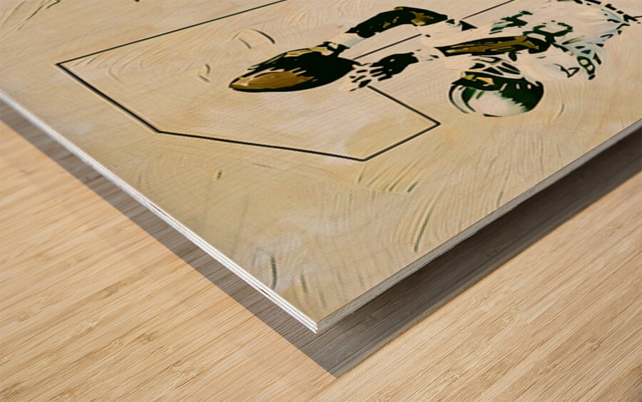 1966 Michigan State Spartans Football Art Wood print