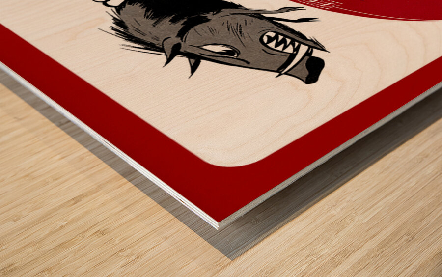 1957 Arkansas Razorbacks Art Wood print