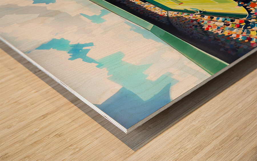 In Between Points Wood print