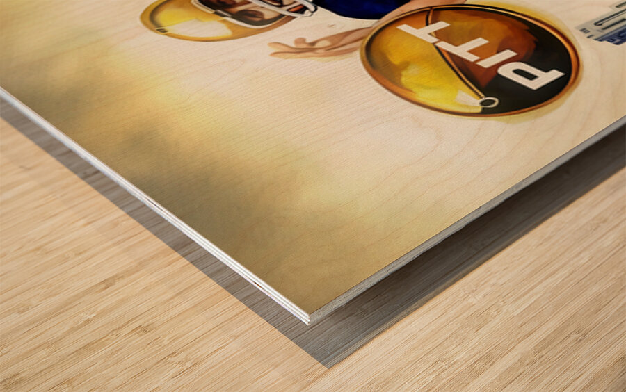 1968 Pitt Panthers Football Art Remix Wood print