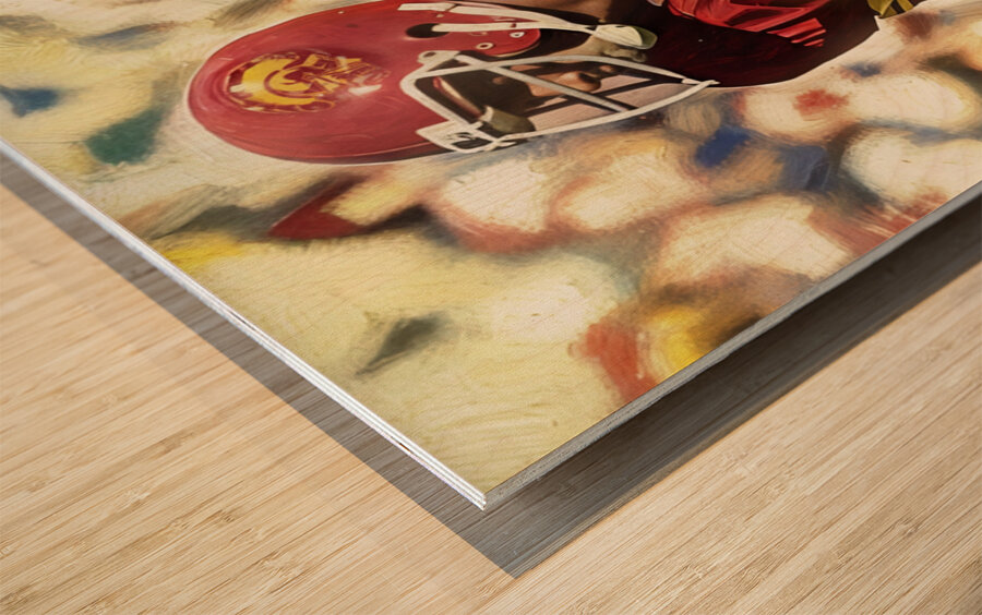 1978 USC Trojan Star Ronnie Lott Wood print