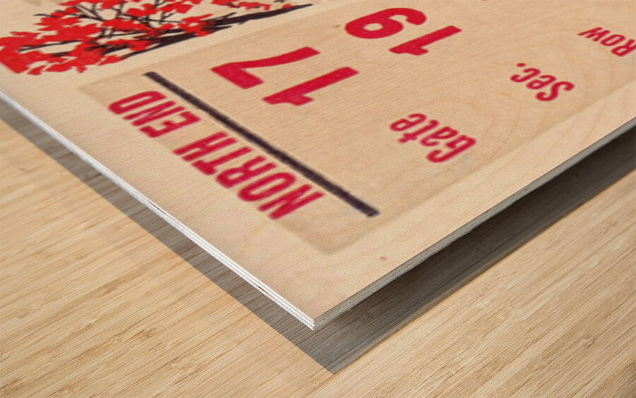 1964 Alabama Crimson Tide vs. Auburn Tigers Wood print