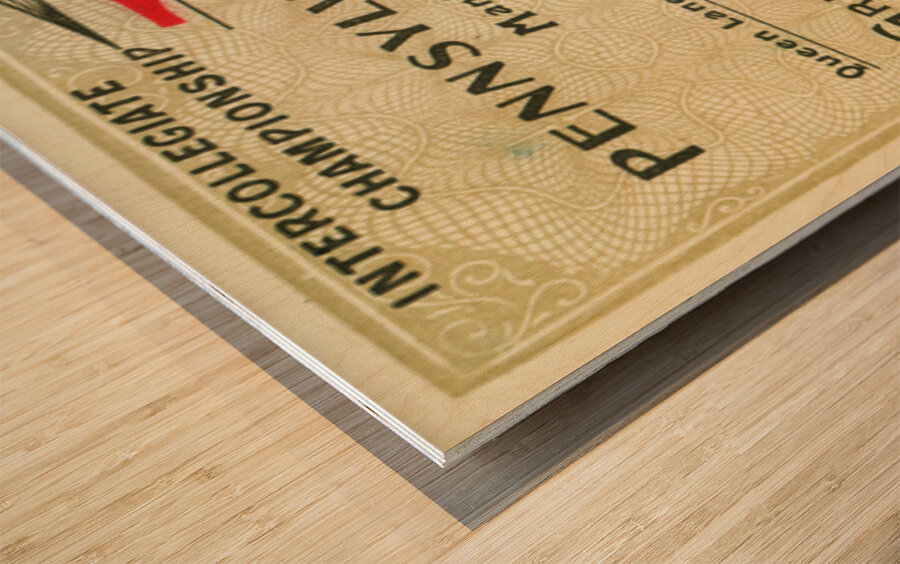 1893 Penn vs. Princeton Tigers Football Ticket Art Wood print