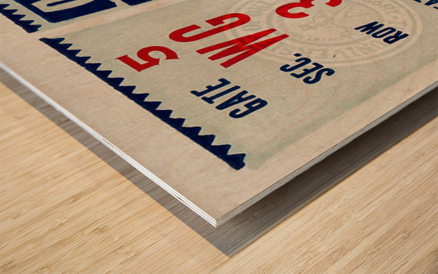 1940 Oklahoma A&M vs. Oklahoma Sooners Ticket Art Wood print