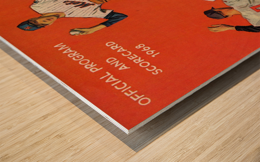 1968 New York Mets Baseball Scorecard Art Wood print