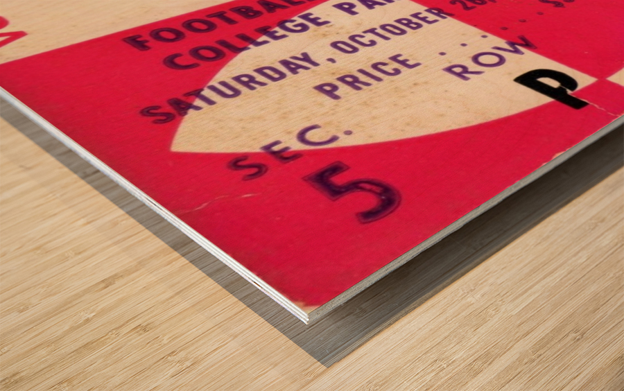 1957 Tennessee Vols vs. Maryland Terps Wood print