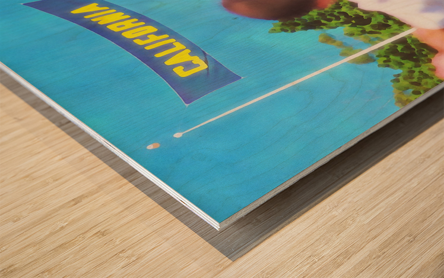 Football Watercolor Art_Vintage College Football Art Prints_Best Football Stadium Art_California Art Wood print