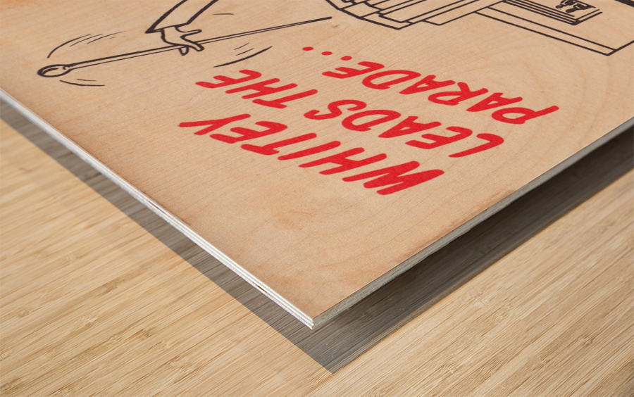 white tower hamburger ad Wood print