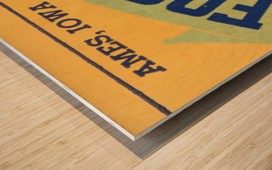 1939 Ames Football Admit One Ticket Wood print