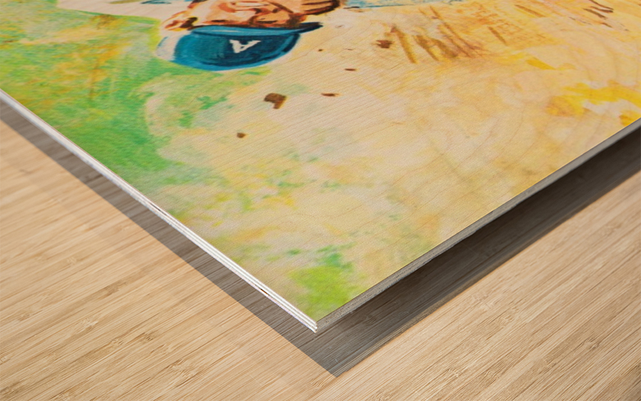 safe at home baseball art Wood print