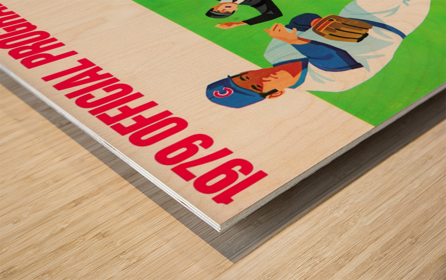 1979 chicago cubs wrigley field program Wood print