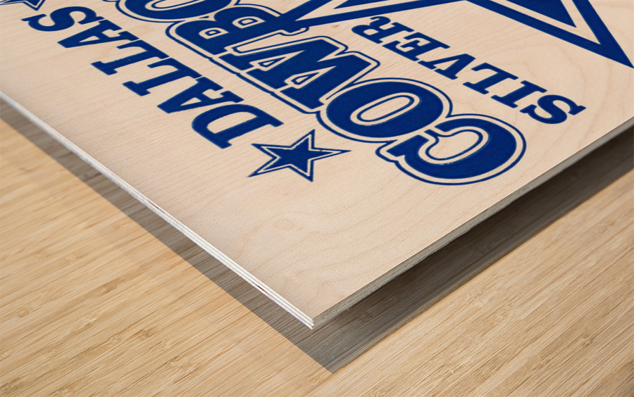 1984 dallas cowboys silver season art Wood print