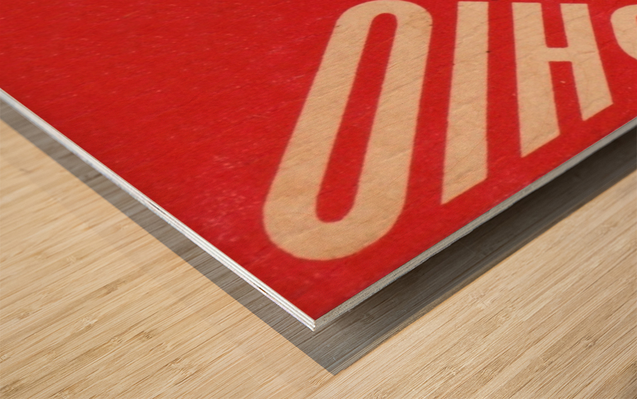 OhioStadiumReservedSeatOSUBuckeyesTicketStubArtPoster Wood print