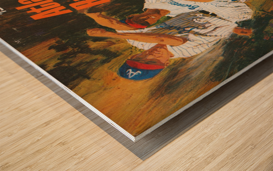 1969 atlanta braves baseball poster  Wood print