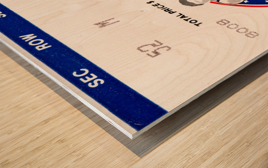 1984 NBA All-Star Game Ticket Wall Art Wood print