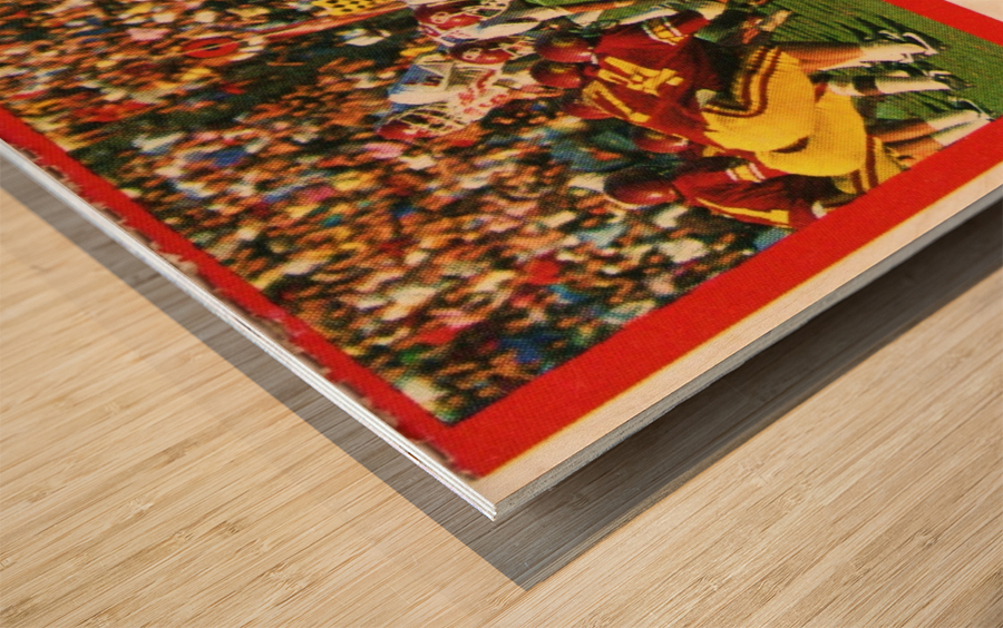 1982 USC vs. Oklahoma Remix Wood print
