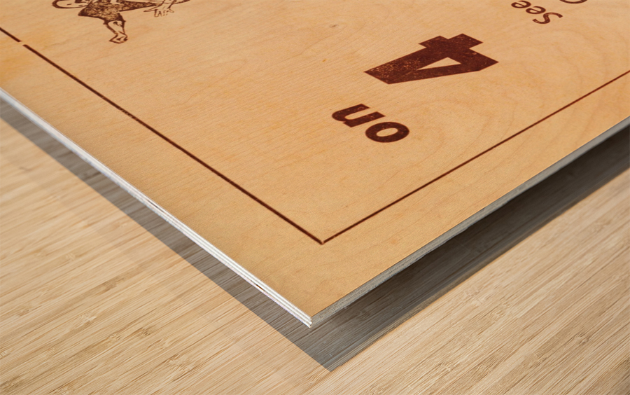 1962 kxly tv spokane football ad Wood print