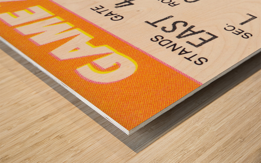 1988 Tampa Bay Buccaneers Ticket Stub Art Wood print