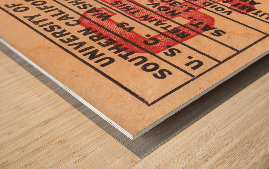 1976 USC Trojans Football Ticket Art Wood print