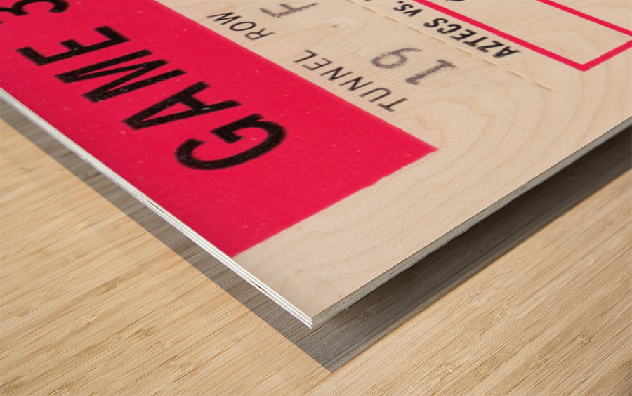 1980 LA Aztecs Soccer Ticket Stub Art Wood print