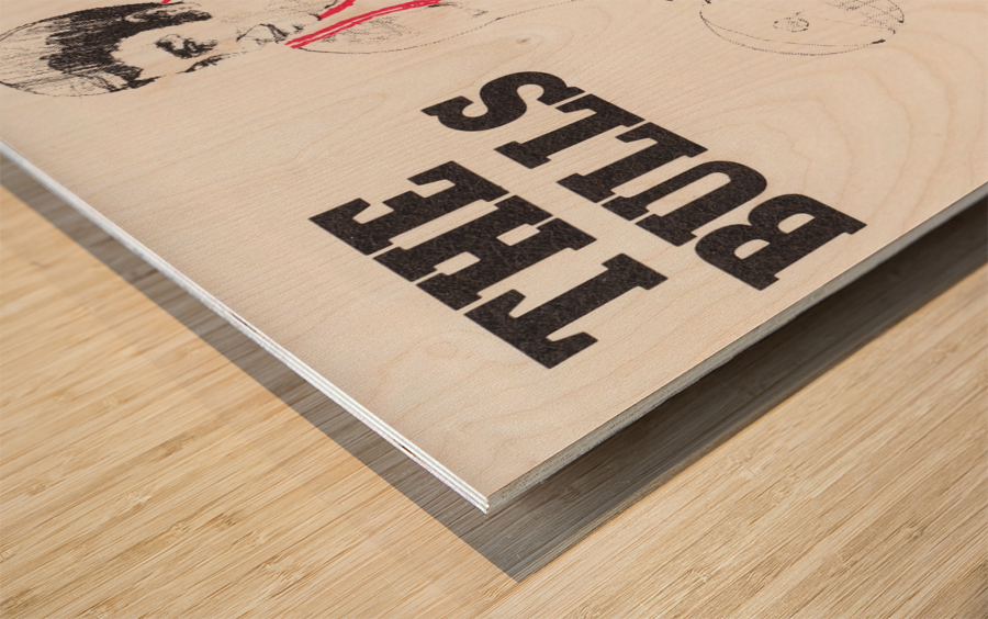 1976 Chicago Bulls Basketball Art Wood print