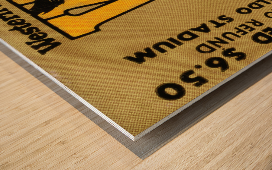 1980 Western Michigan vs. Ohio Football Ticket Stub Canvas Wood print