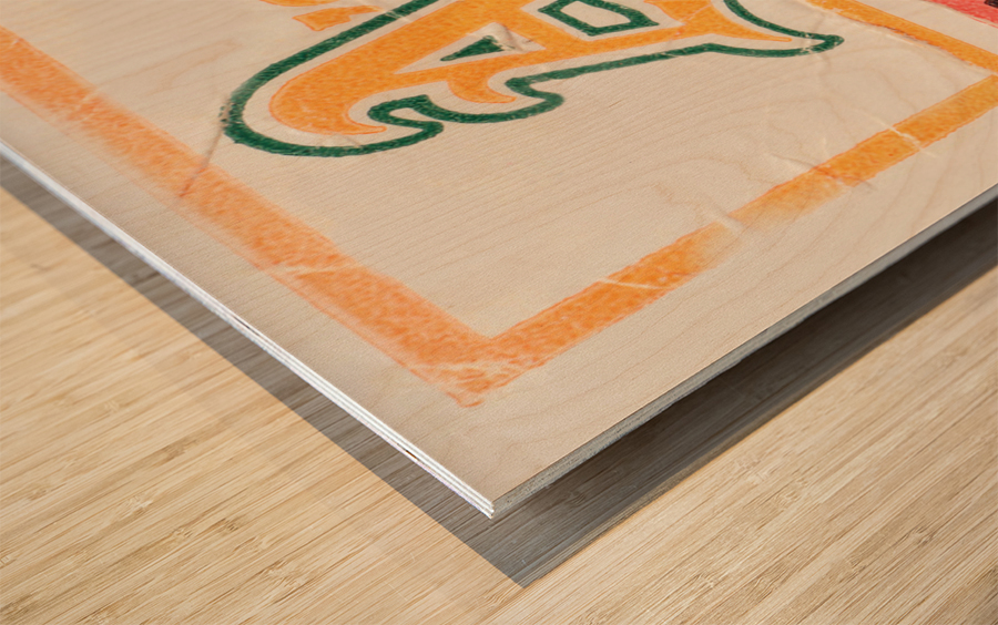 1982 Oakland Athletics vs. Minnesota Twins Ticket Art Wood print