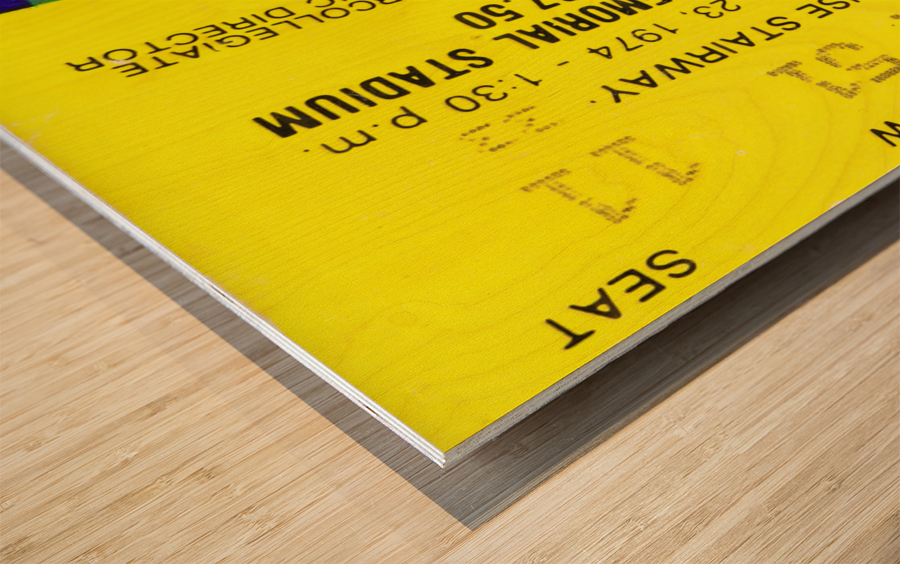 1974 California Bears vs. Stanford Cardinal Wood print