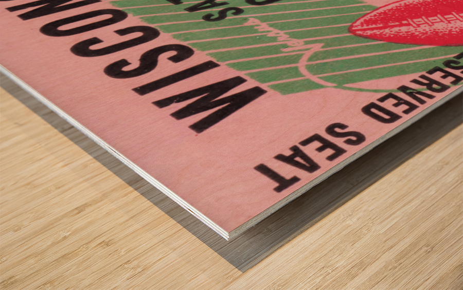 1943 Indiana Hoosiers vs. Wisconsin Badgers Wood print