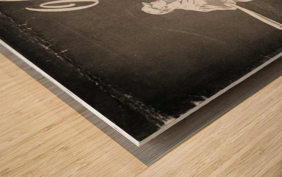 1944 Baseball Score Book Remix Art Wood print