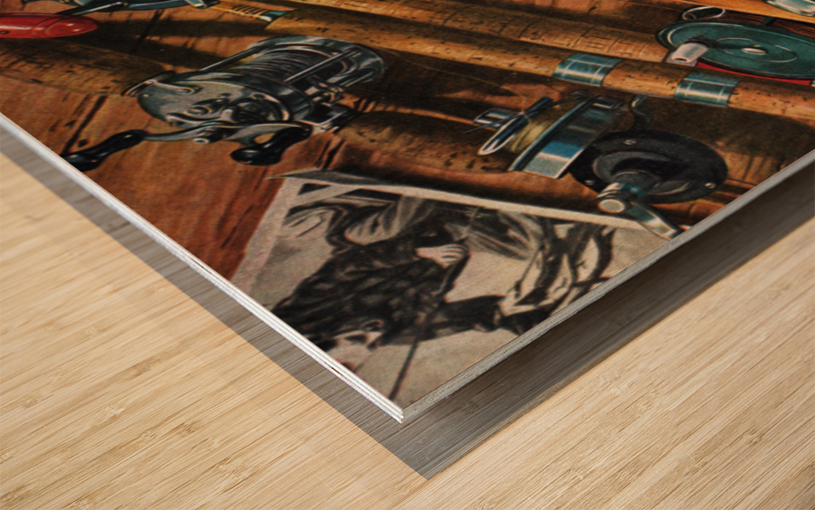 1951 Miller Beer Advertisement Art Wood print