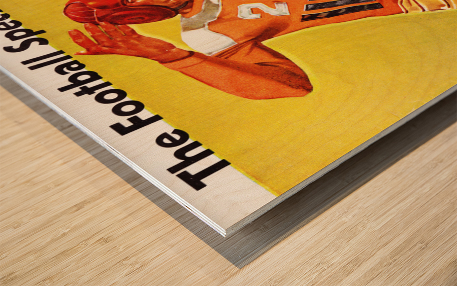 1941 Loyola Lions Football Program Cover Art Wood print