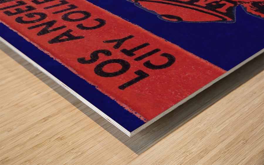 Vintage Los Angeles City College Cubs Wood print